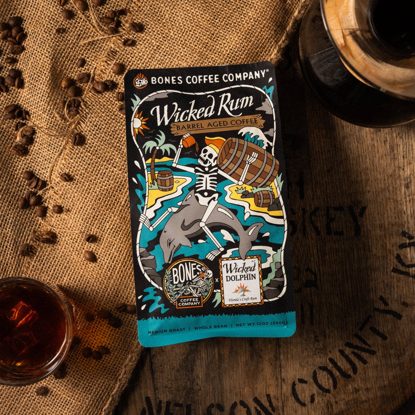 Wicked Rum Barrel-Aged Coffee | 12oz | Whole Bean