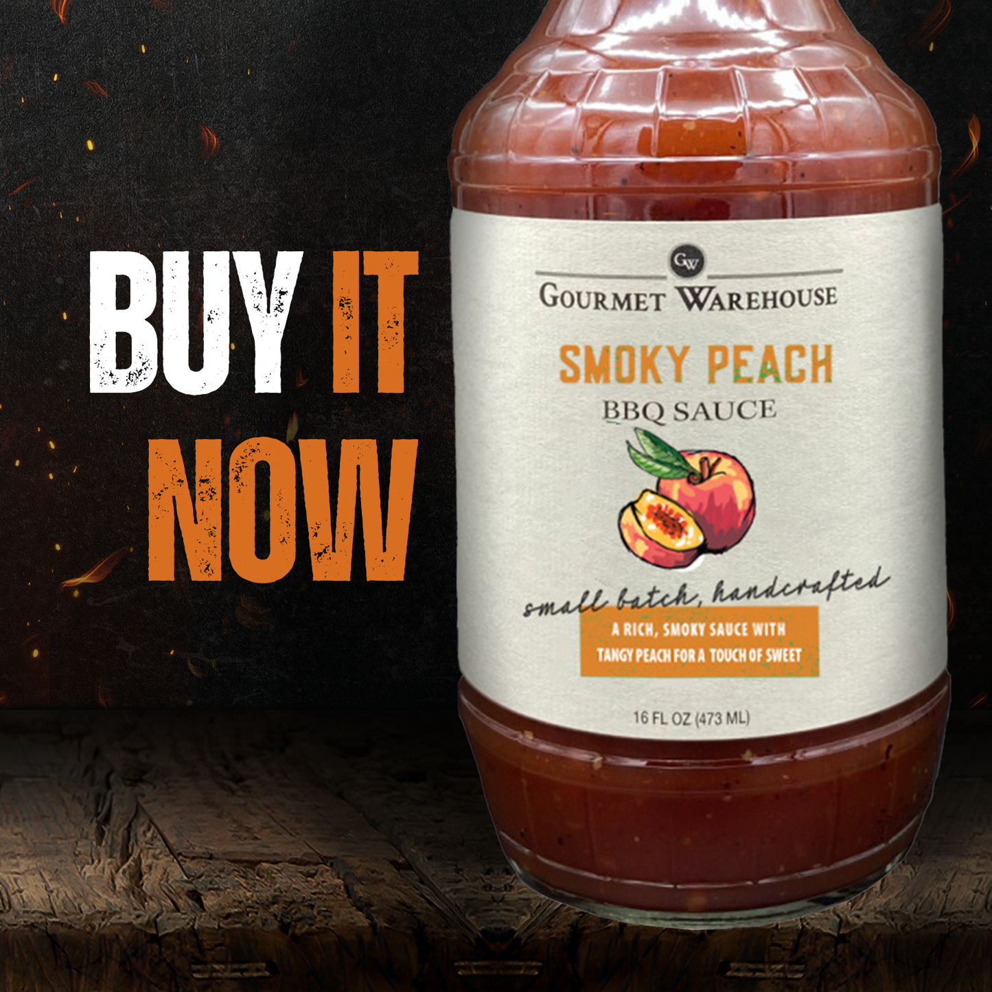 Gourmet Warehouse Smoky Peach BBQ sauce