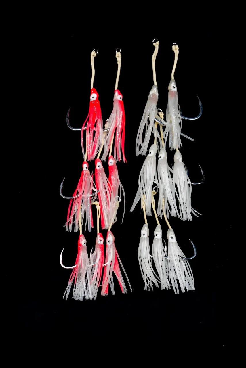 Jigging Assist Hooks 7/0 White Glow