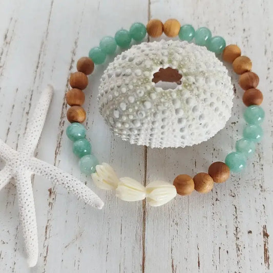 Sandalwood Blue Jade Bracelet