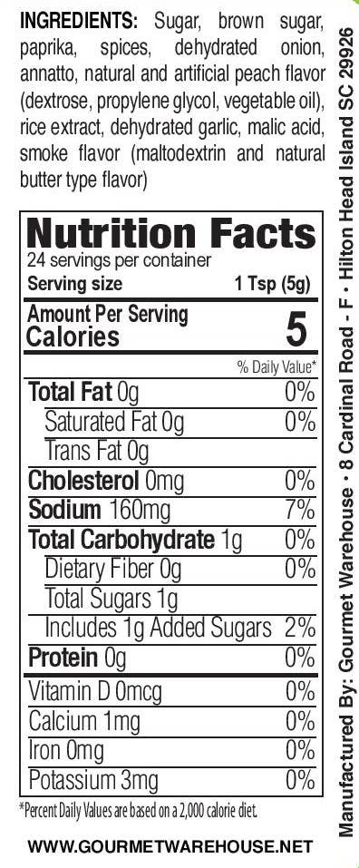 Gourmet Warehouse Smoky Peach Seasoning & Rub