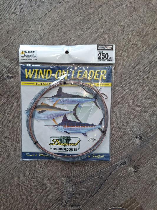 Diamond Monofilament Wind On Leader 250 lbs