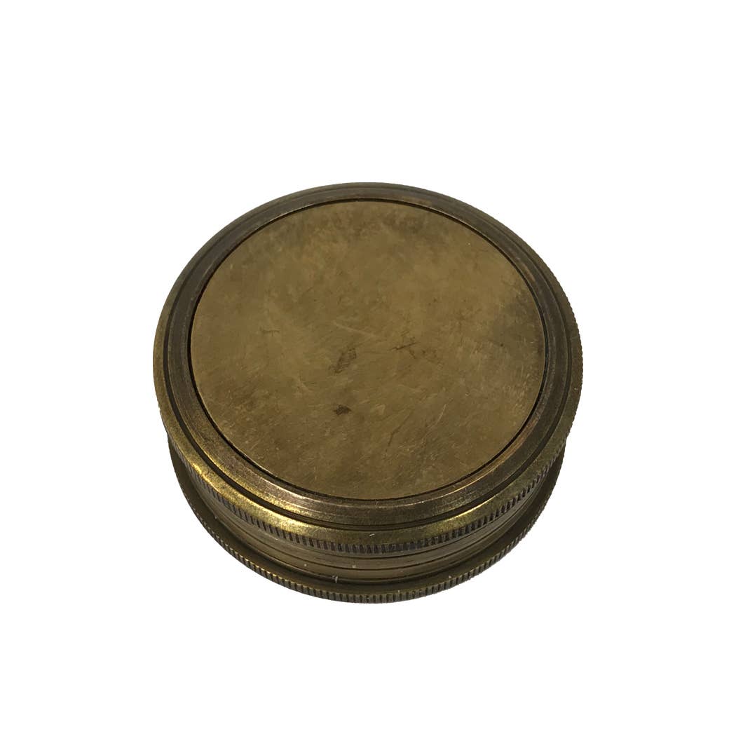 Antiqued Brass Pocket Sundial - Antique Reproduction, 2"