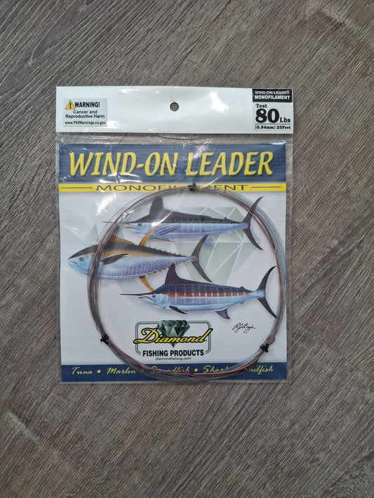 Diamond Monofilament Wind On Leader 80lbs