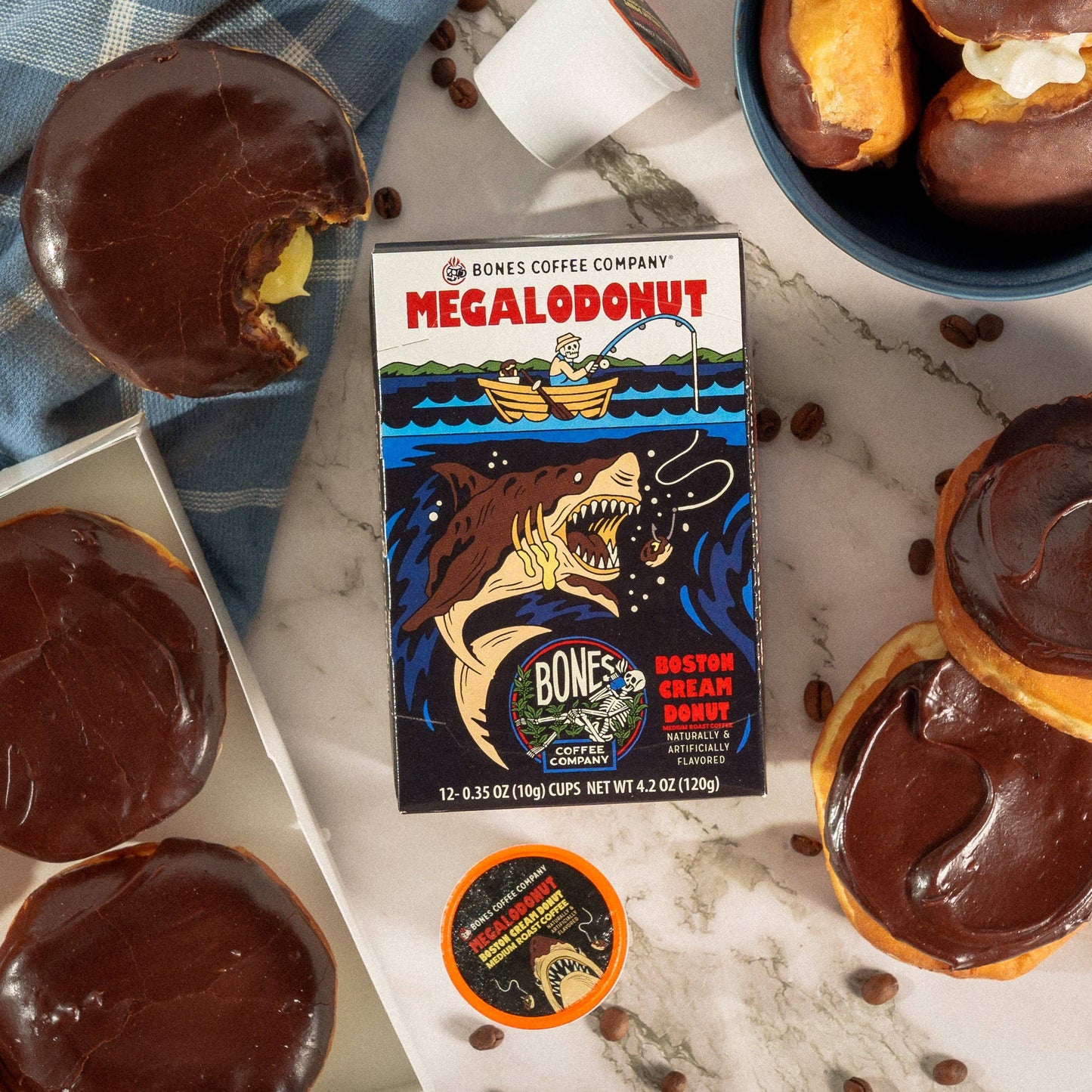 Megalodonut Coffee Pods | 12 Count | Flavored Coffee