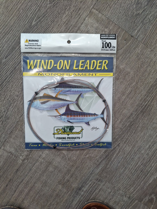 Diamond Monofilament Wind On Leader 100lbs