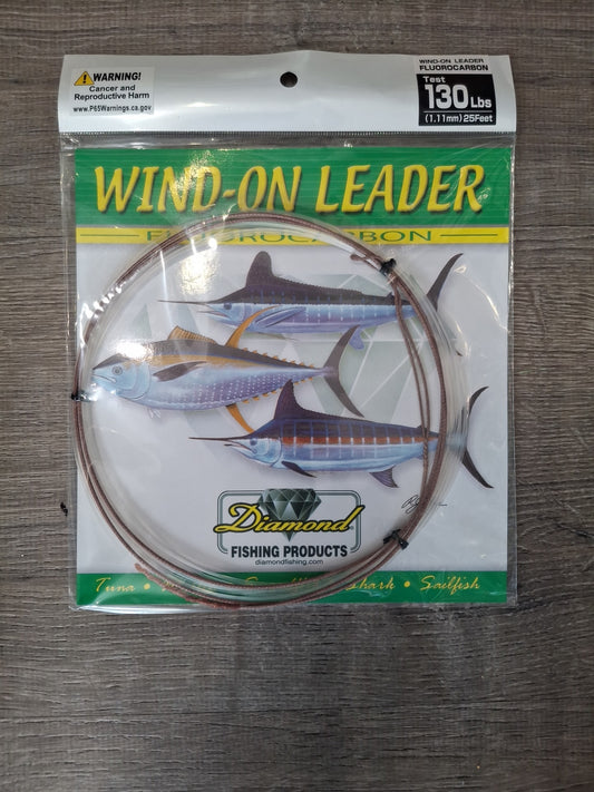 Diamond Fluorocarbon Wind On Leader 130 lbs