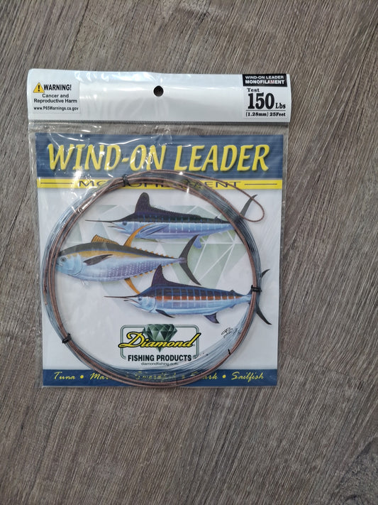 Diamond Monofilament Wind On Leader 150 lbs