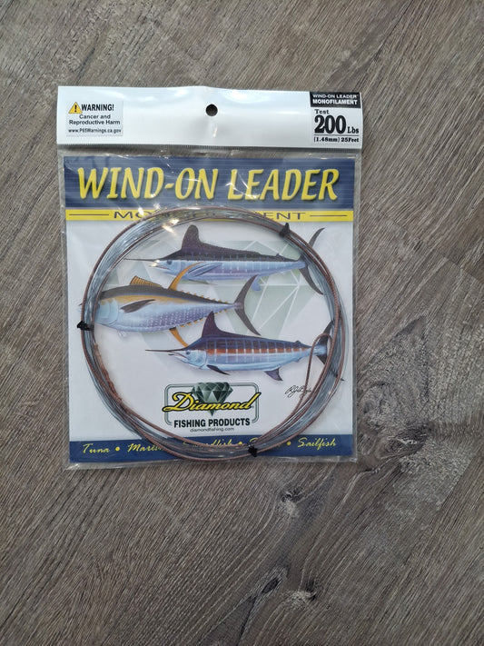 Diamond Monofilament Wind On Leader 200 lbs