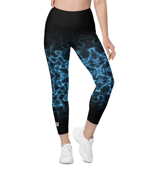 Electric Blue- Performance High Waist Legging with Side Pockets