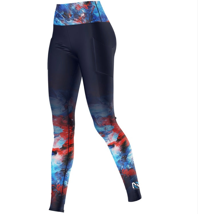 Patriotic High Waist Legging with Side Pockets