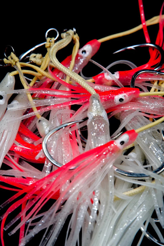 Jigging Assist Hooks 7/0 White Glow