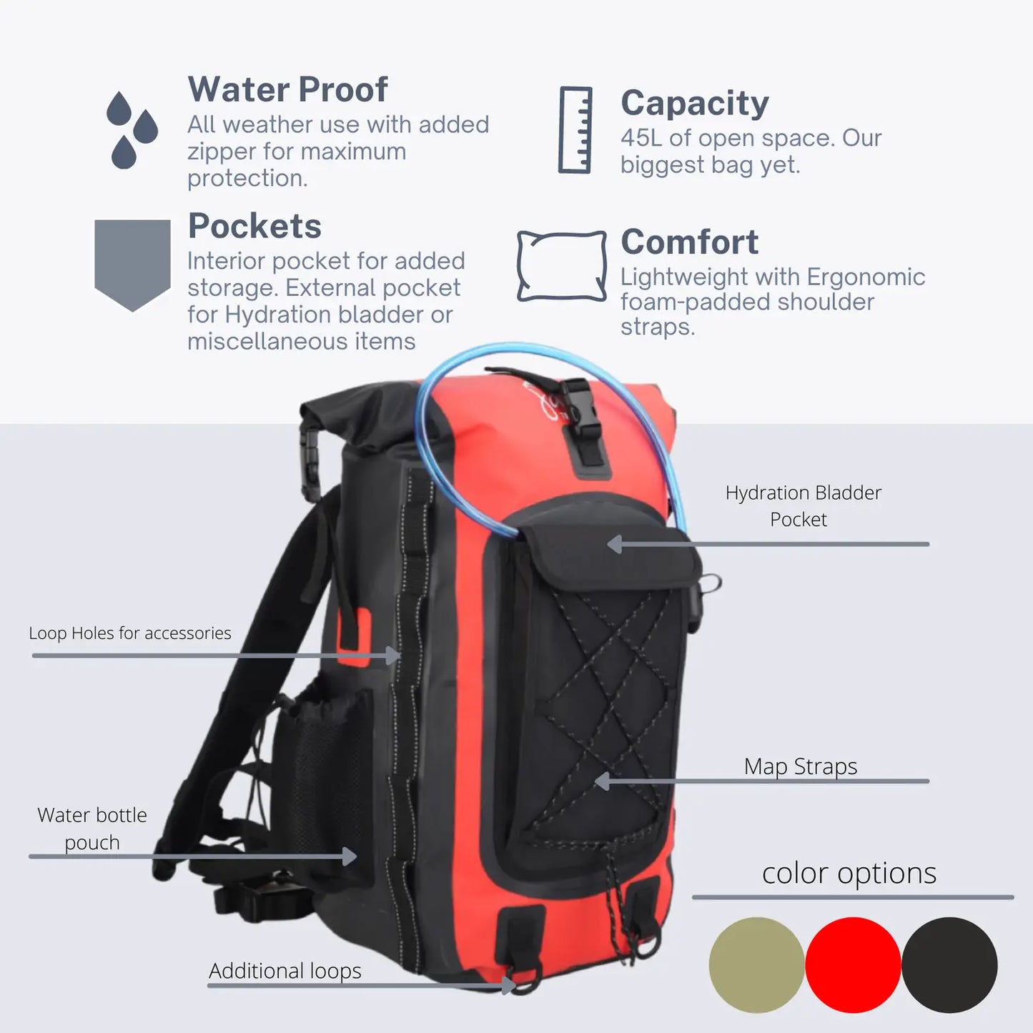 Nomad 45L Waterproof Backpack