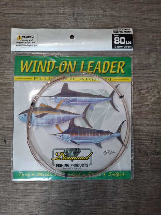 Diamond Fluorocarbon Wind On Leader 80lbs